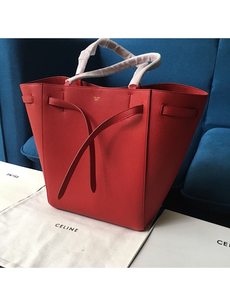 Celine Small Cabas Phantom In Soft Grained Calfskin 189023 Red