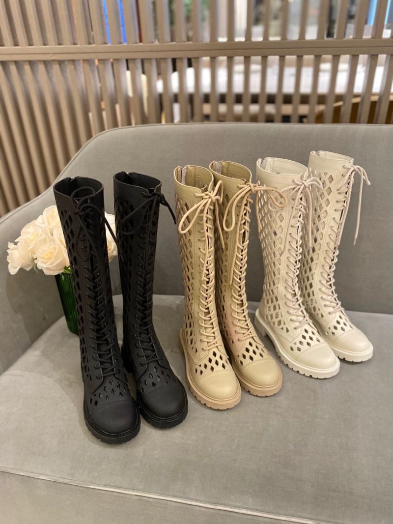 Dior D-Trap Boots White Matte Calfskin KCI655