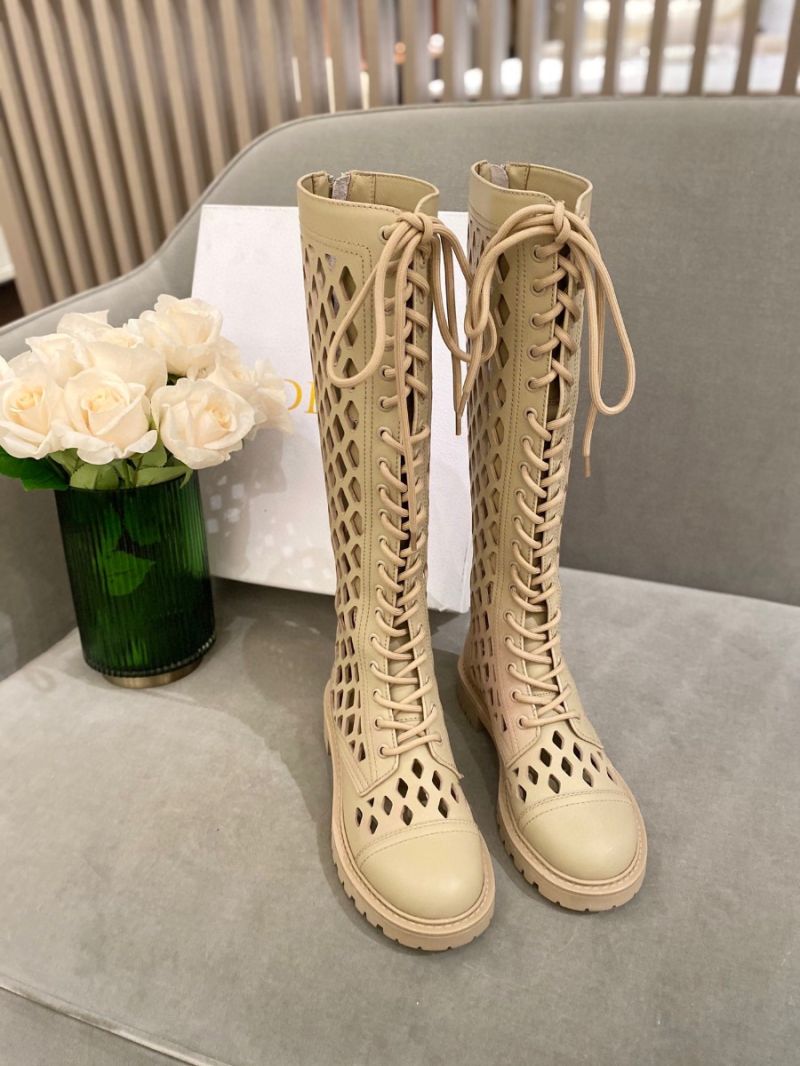 Dior D-Trap Boots Beige Matte Calfskin KCI655