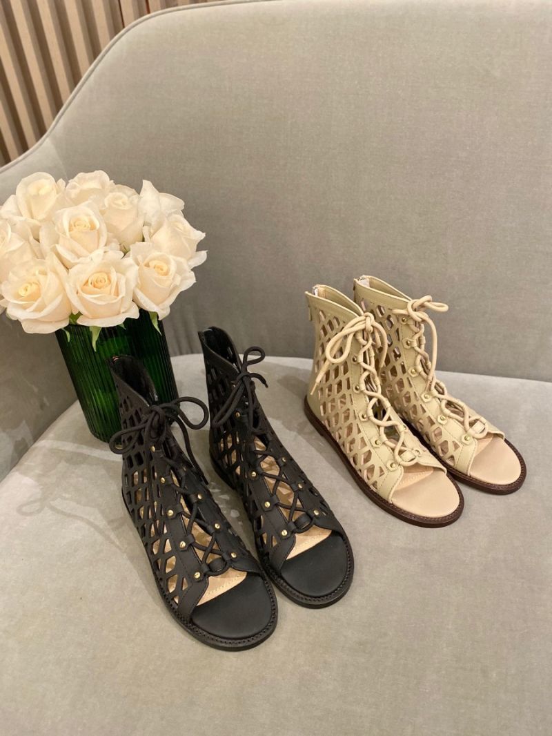 Dior D-Trap Sandals Black Matte Calfskin KCQ489