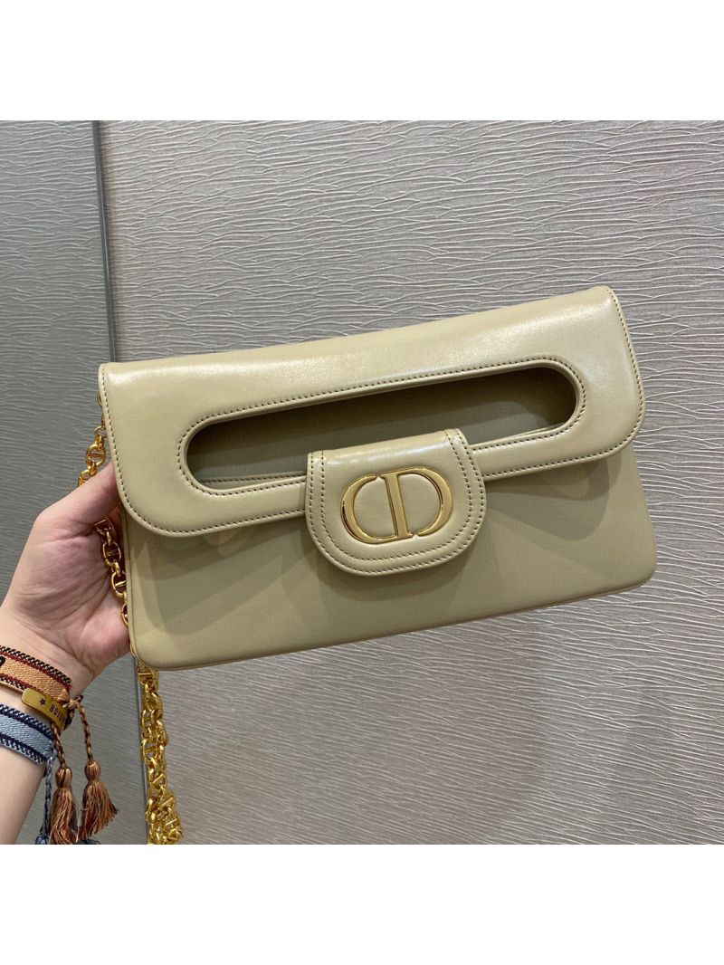 Dior Medium DiorDouble Bag Beige Calfskin M8641