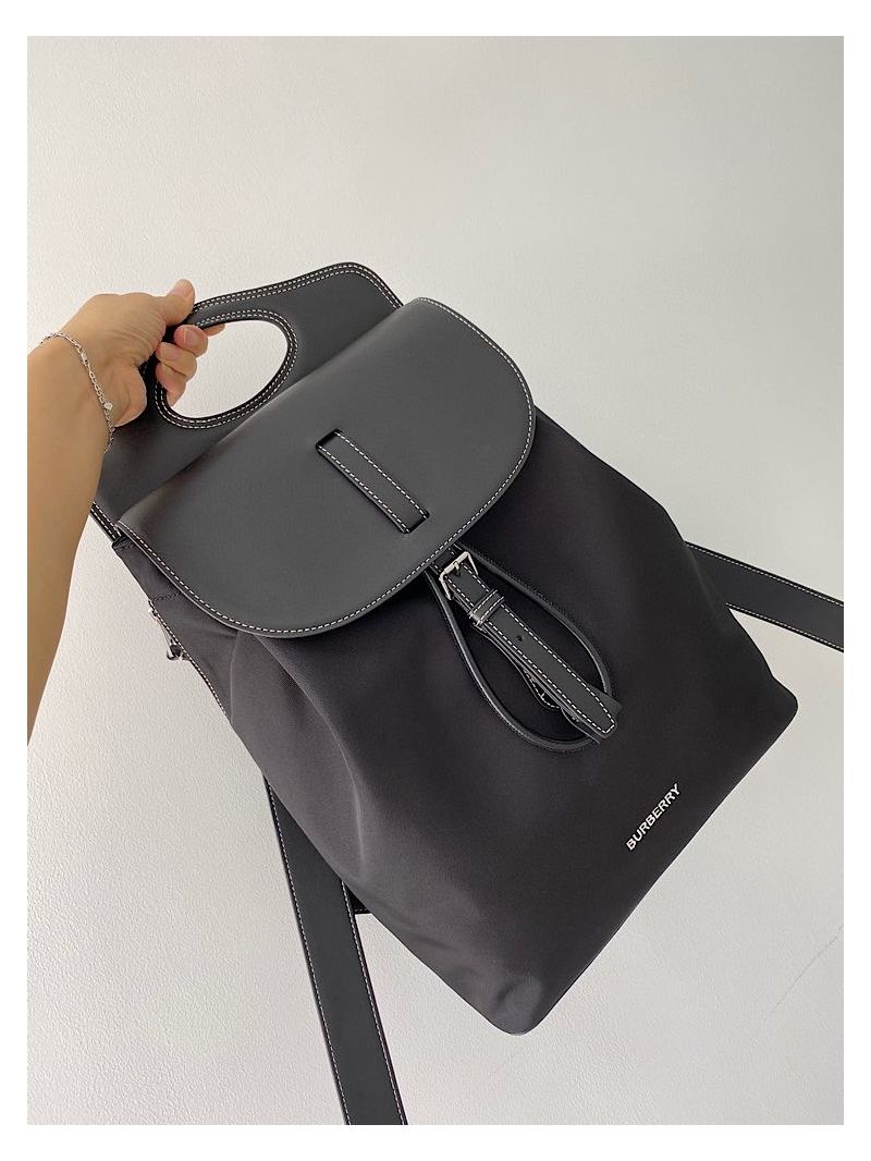 Burberry Nylon and Leather Pocket Backpack 80420191 Black