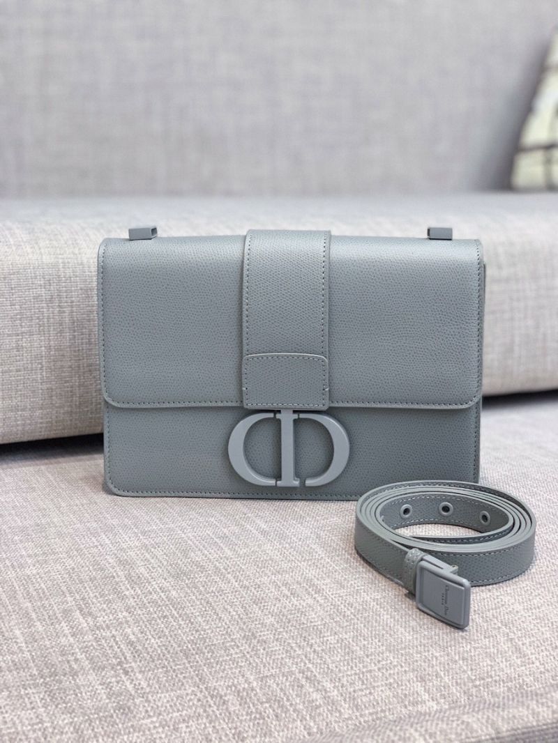 Dior 30 Montaigne Bag Stone Grey Ultramatte Grained Calfskin