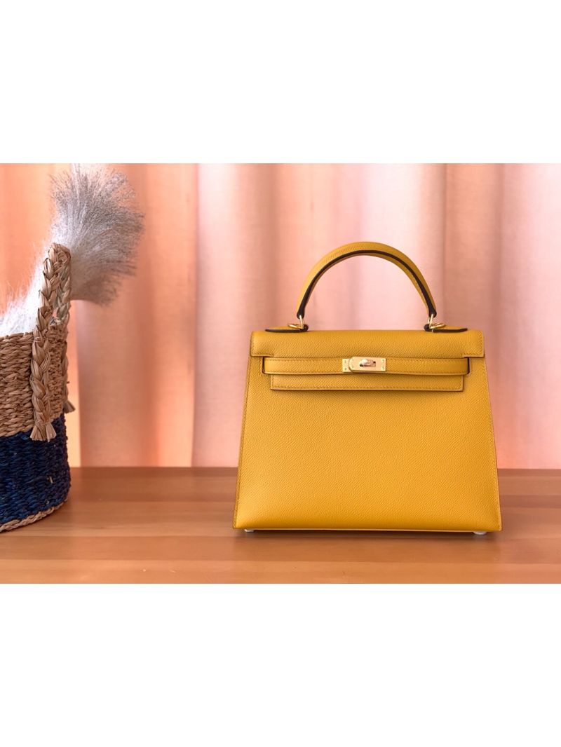 Hermes Kelly Epsom Jaune Ambre Bag