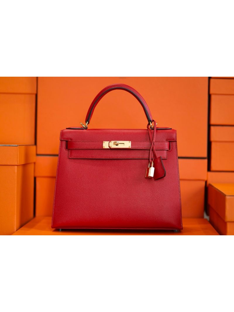 Hermes Kelly Epsom Red Bag
