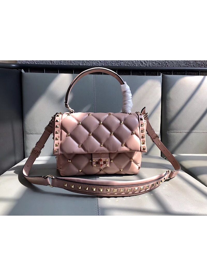 Valentino Candystud Top Handle Bag Pink