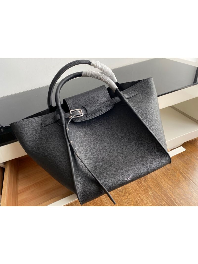 Celine Big Bag In Supple Grained Calfskin 2 Sizes Black 182863