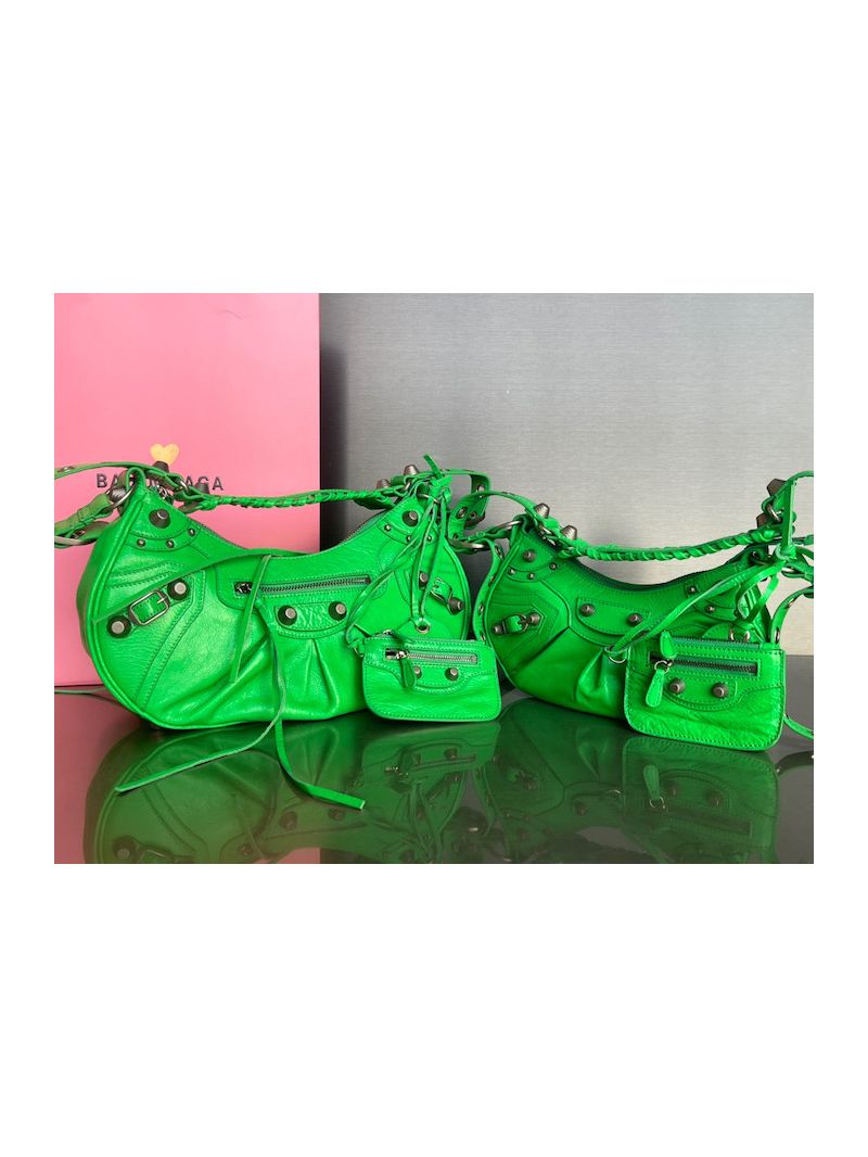 Balenciaga Le Cagole XS S Shoulder Bag in Lambskin Green 6713071
