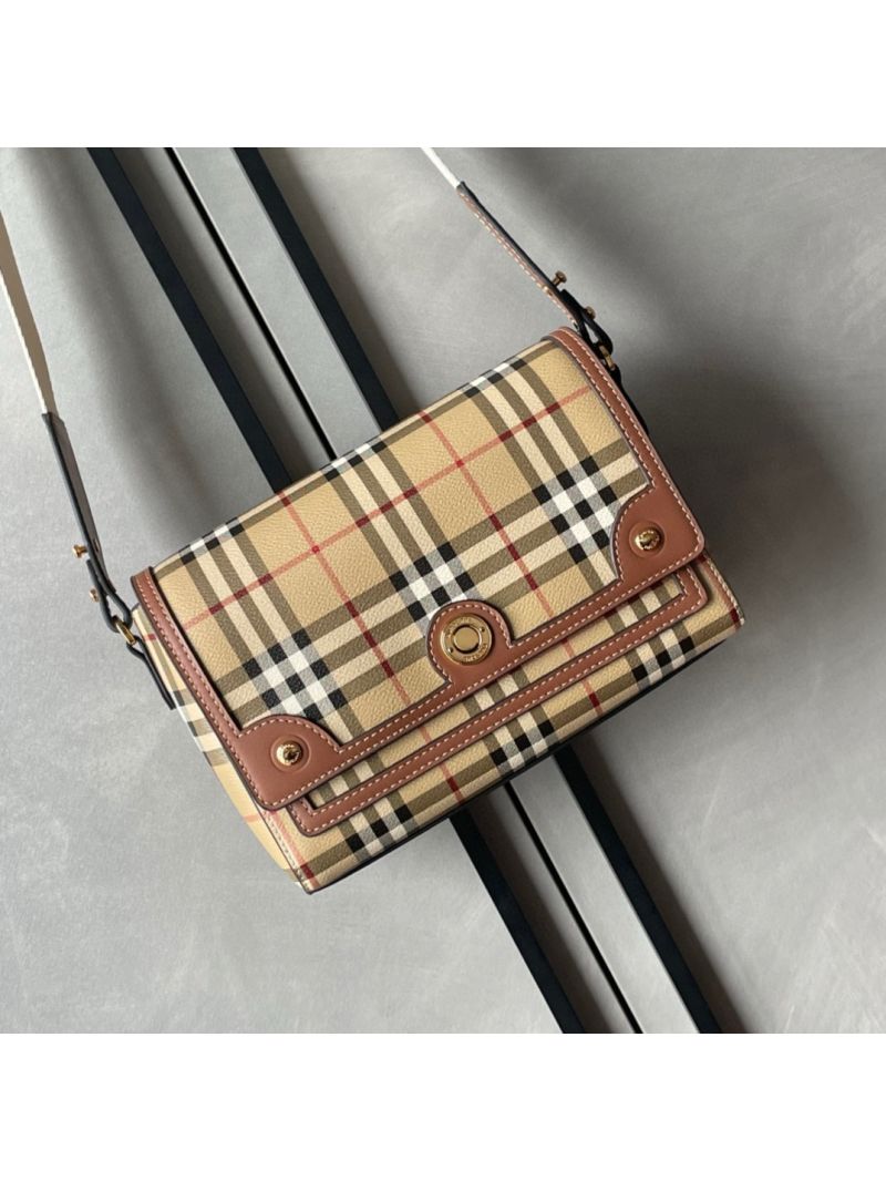 Burberry Note Bag crossbody bag 80997551 Military Check Print
