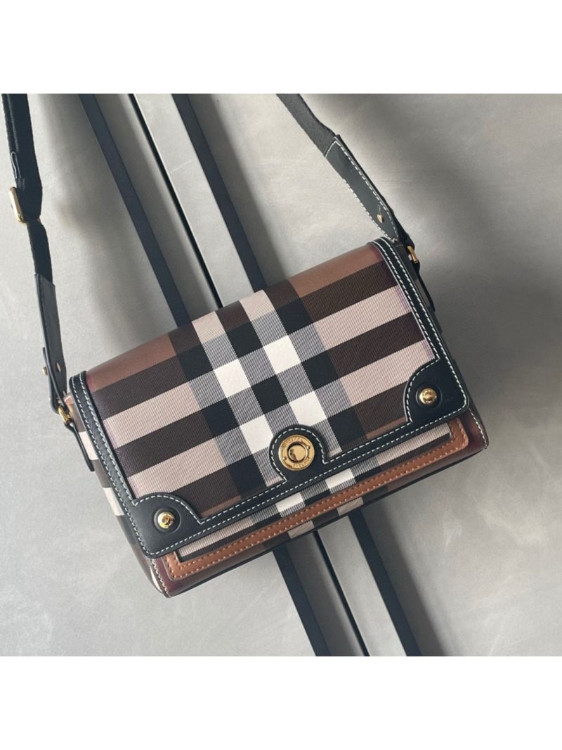 Burberry Note Bag crossbody bag 80997551 Dark birch brown Print