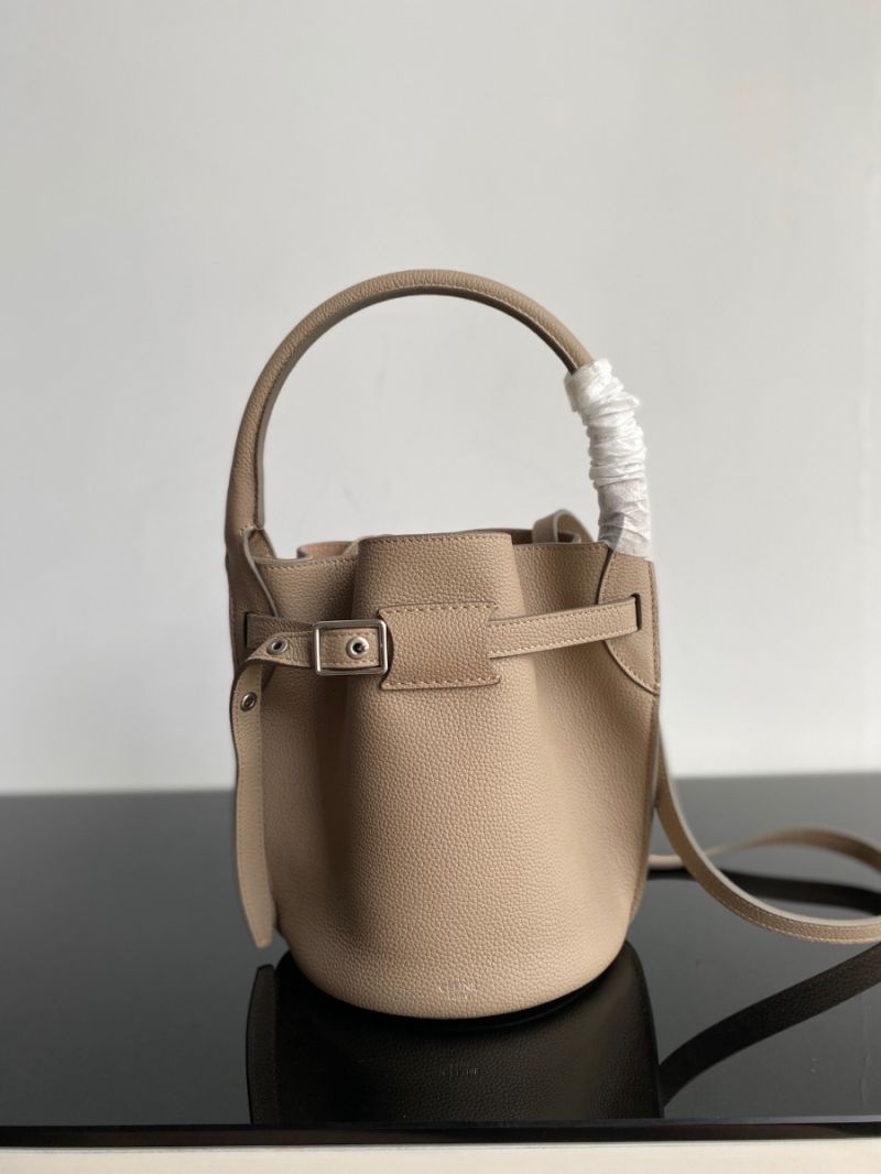 Celine Big Bag Nano Bucket in Supple Grained Calfskin Beige 187243