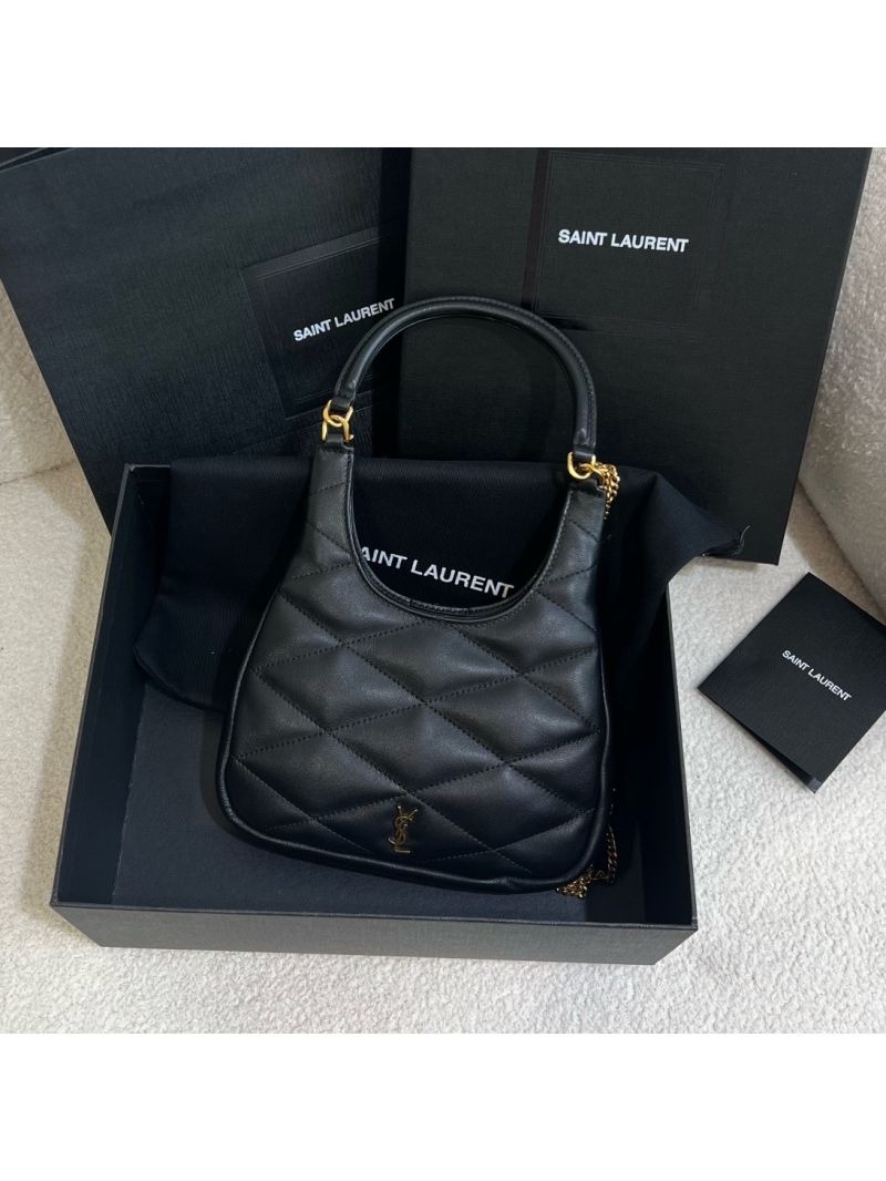 YSL Saint Laurent Sade Hobo In Lambskin 7936081 Black