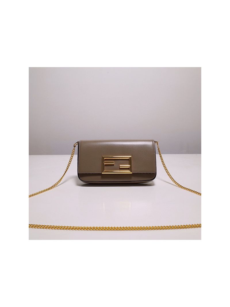 Fendi 2 in 1 Wallet On Chain With Pouches 8BS032A Gray