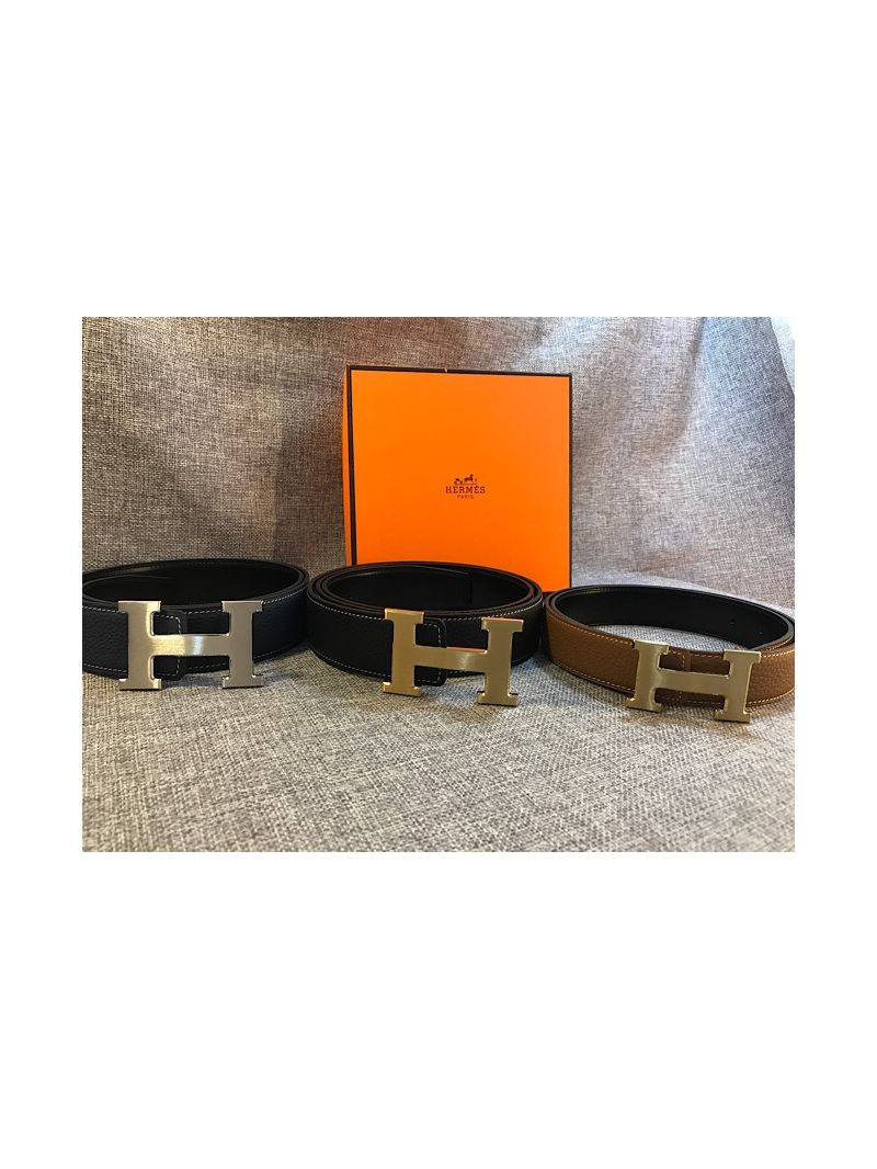 Hermes "H" Buckle Belt Togo Leather