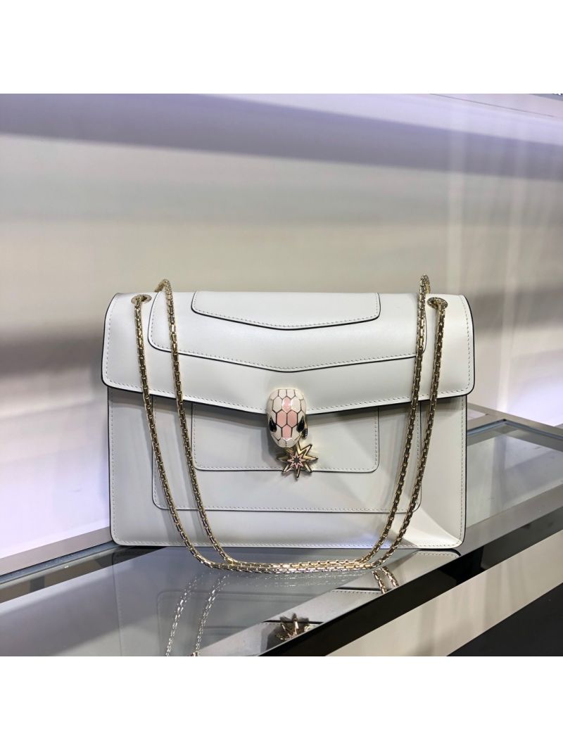 Bvlgari Serpenti Forever Flap Cover Bag "Pop Wishes" 287560 White