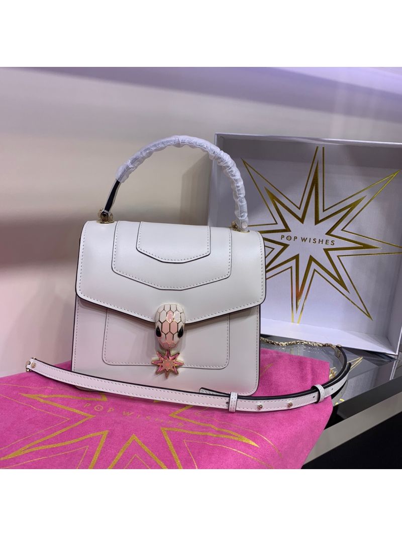 Bvlgari Serpenti Forever Flap Cover Bag "Pop Wishes" 287559 White