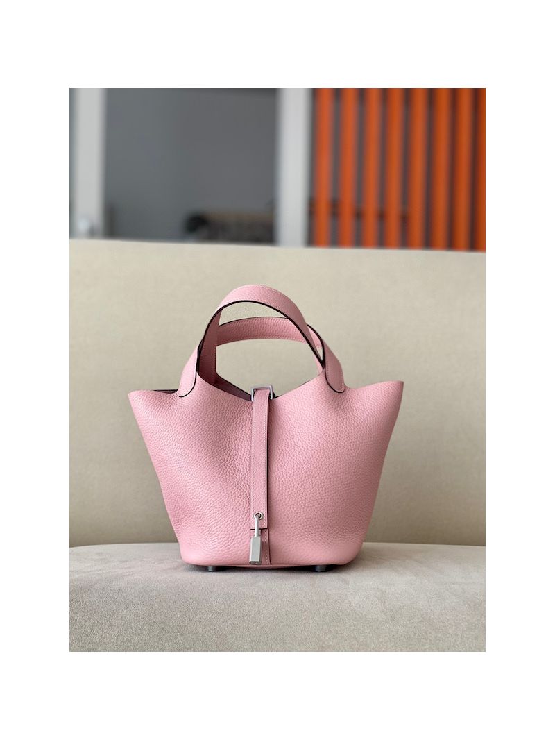 Hermes Picotin Lock bag 3Q RoseSakura Clemence leather 