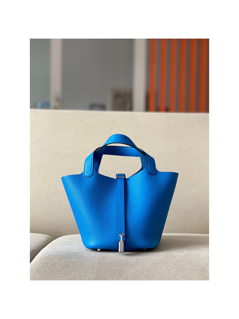 Hermes Picotin Lock bag 7Q Mykonos Clemence leather 