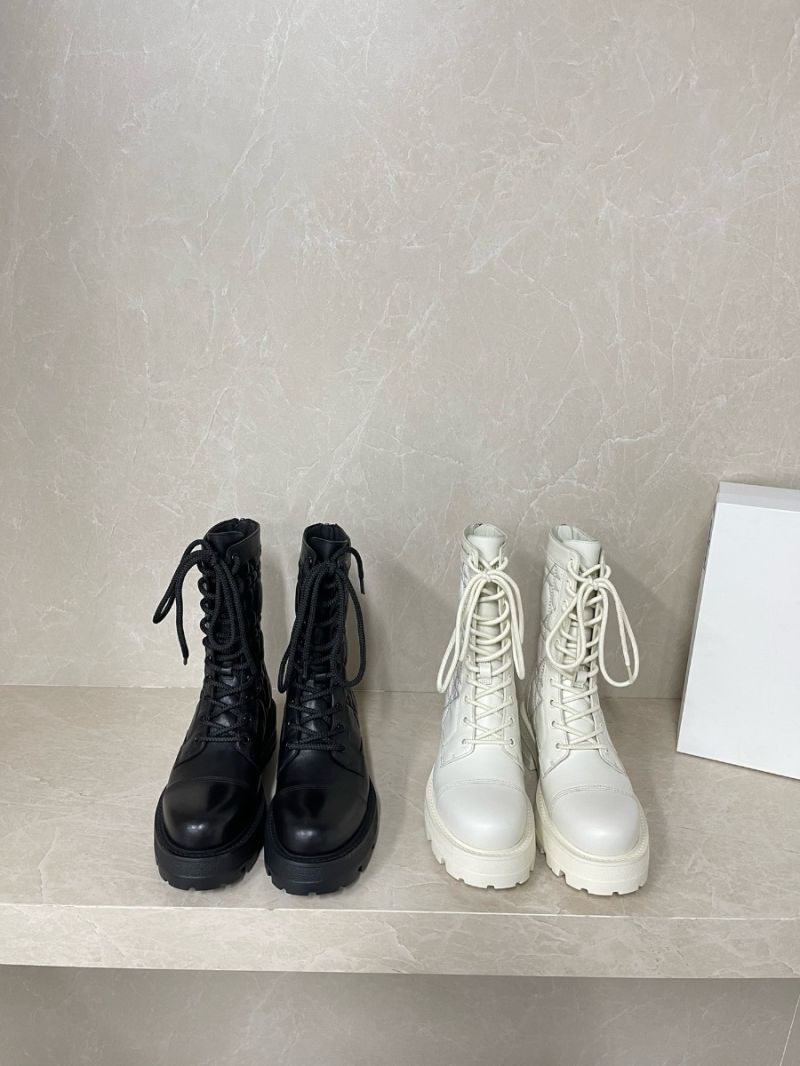 Dior D-Unit ankle boot- White Quilted Cannage Calfskin KCI995CQC