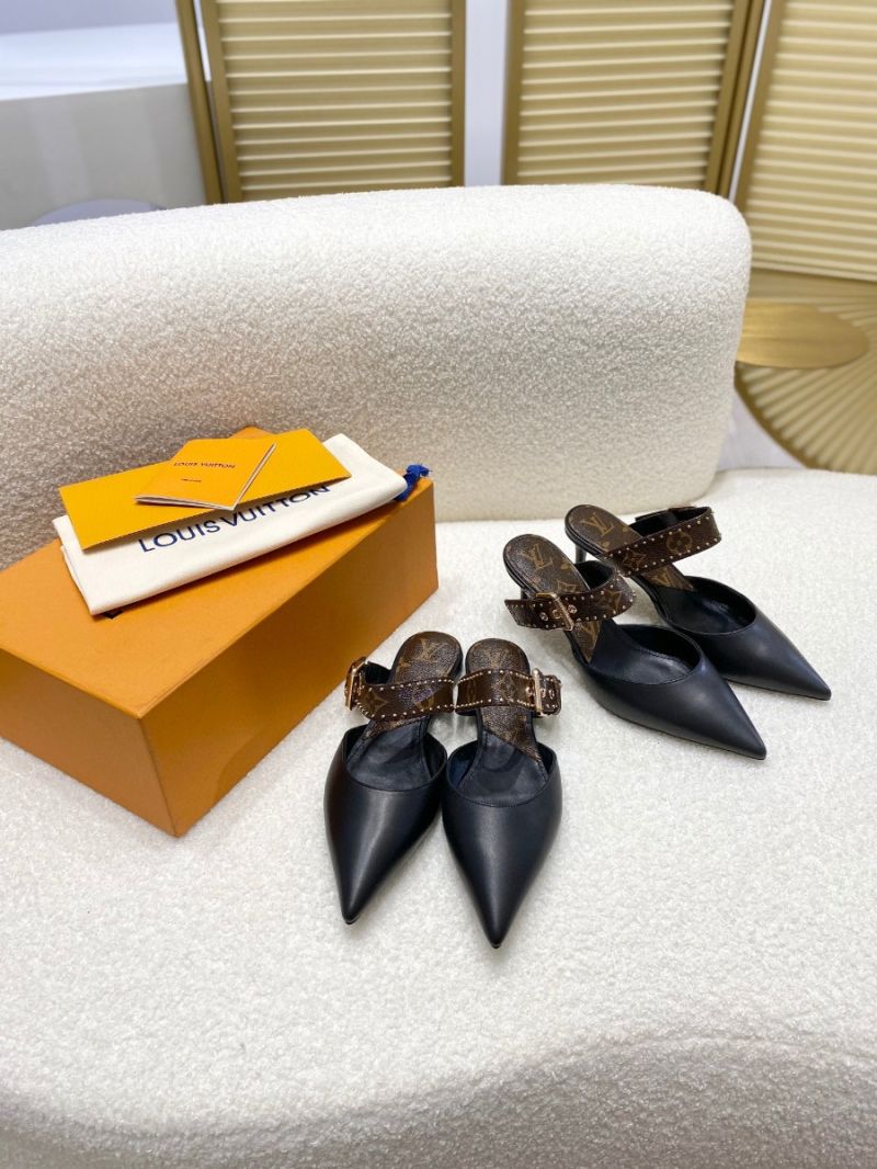 Louis Vuitton LV Sofia Mule 1A8O2G Calfskin & Patent Monogram