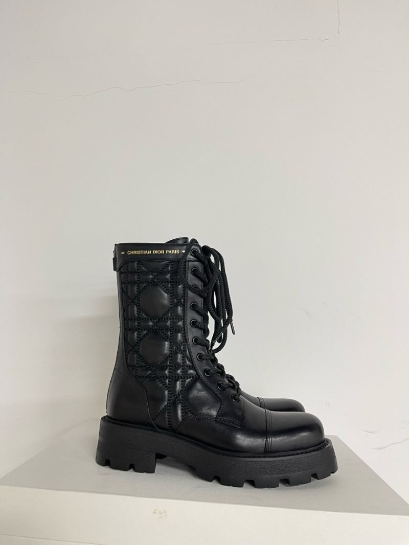 Dior D-Unit ankle boot- Black Quilted Cannage Calfskin KCI995CQC