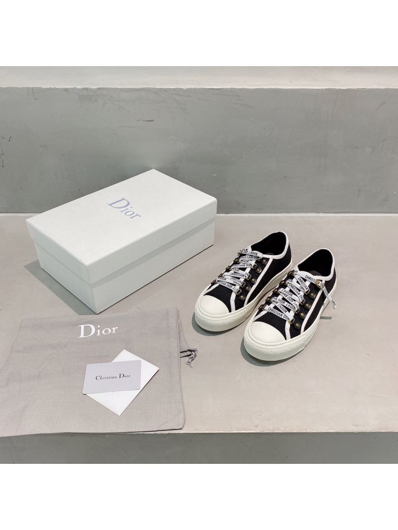 Dior Walk'N'Dior Sneaker Black Cotton Canvas KCK177