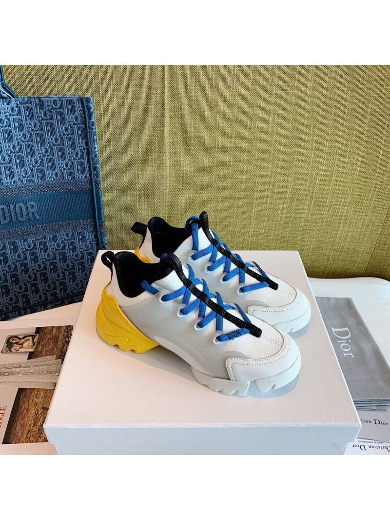 Dior D-Connect Sneaker Technical Fabric Multicolor Neon Blue