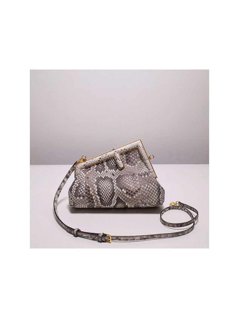 Fendi First Small with Natural python leather bag 8BP129A