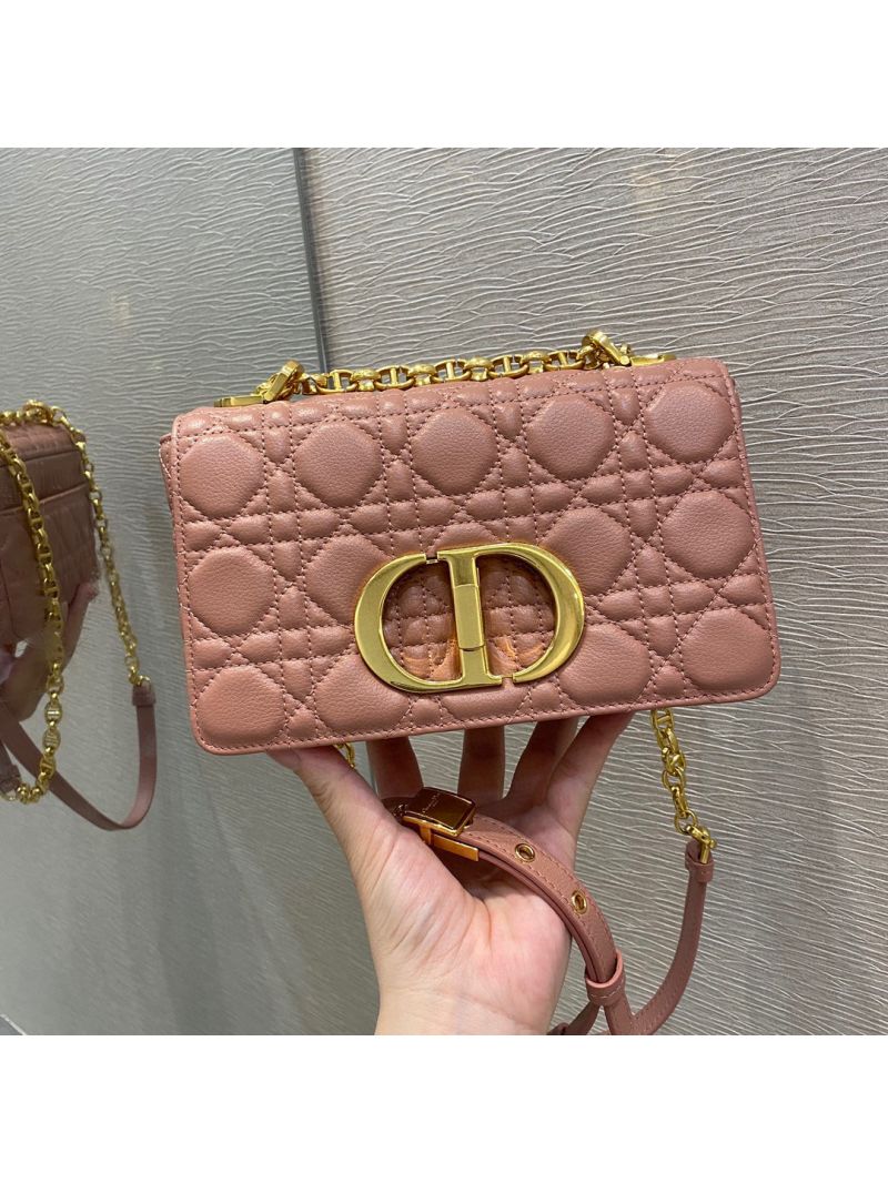 Dior Small Caro Bag Soft Cannage Calfskin M9241 Ros Des Vents