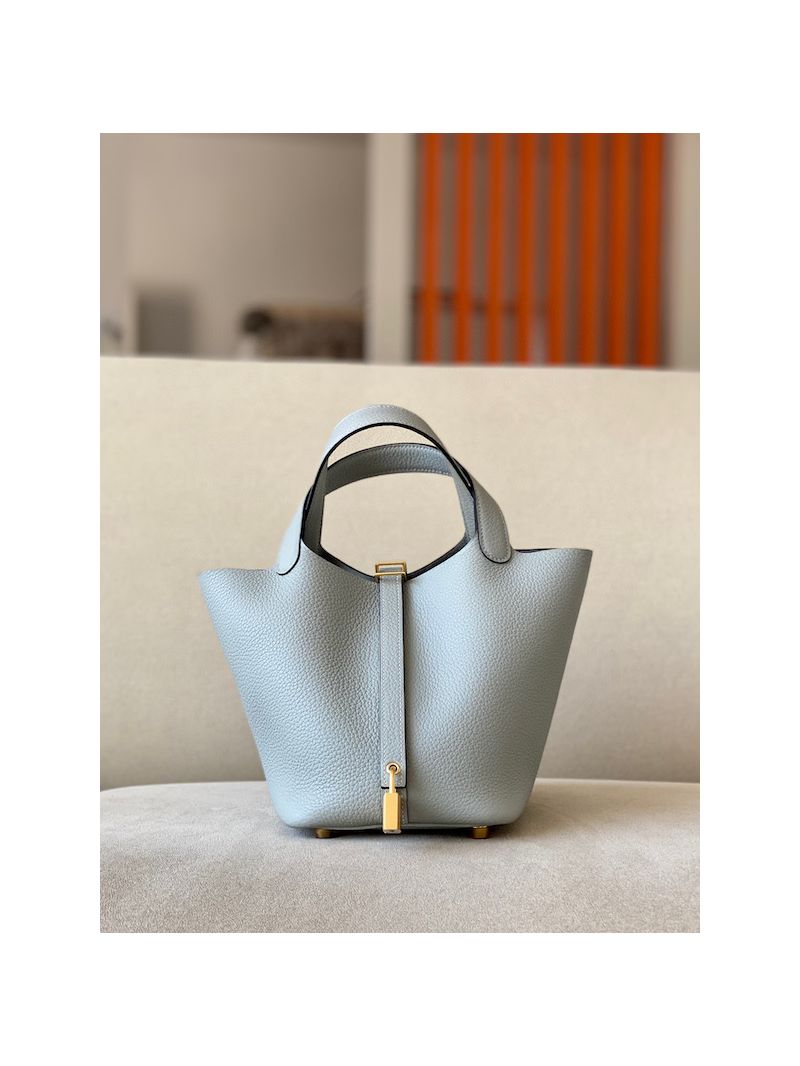 Hermes Picotin Lock bag 4Z Gris Moutte Clemence leather 
