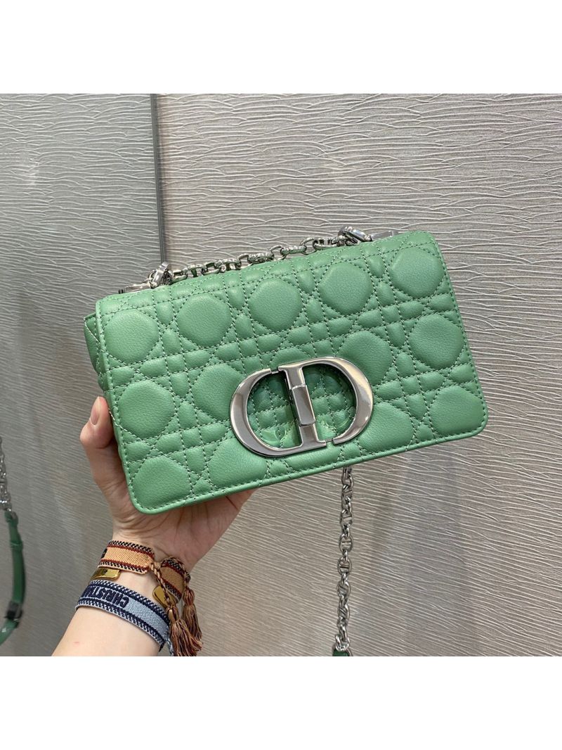Dior Small Caro Bag Soft Cannage Calfskin M9241 Avocado Green