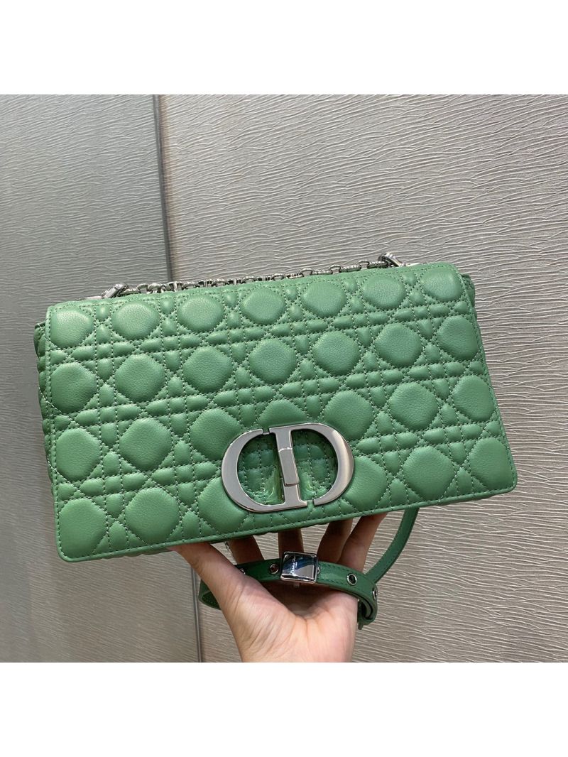 Dior Large Caro Bag Soft Cannage Calfskin M9243 Avocado Green