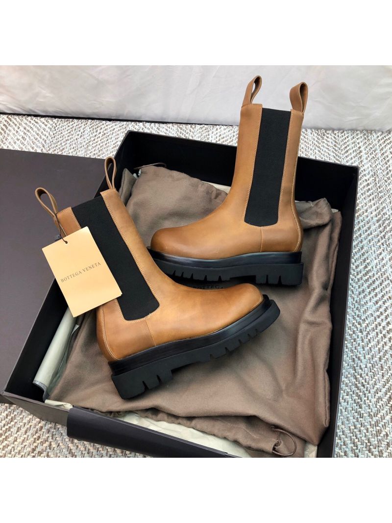 Bottega Veneta BV Lug Boots Tan 592045