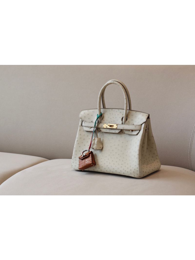 Hermes Birkin Ostrich Leather in Craie