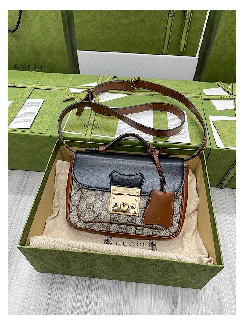 Gucci Padlock Mini Bag 658487 Black Brown