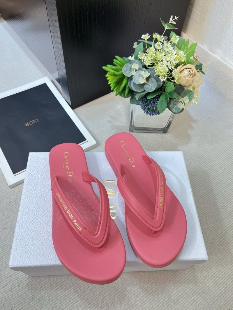 Dior Dioriviera Diorsea Thong Sandal Candy Pink Leather-Effect Fabric KCQ870