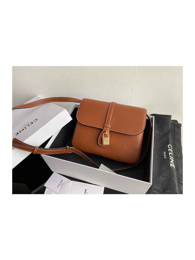 Celine Medium Tabou In Smooth Calfskin 196583 Tan