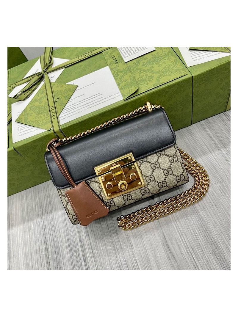 Gucci Padlock Small GG Shoulder Bag 409487 Black