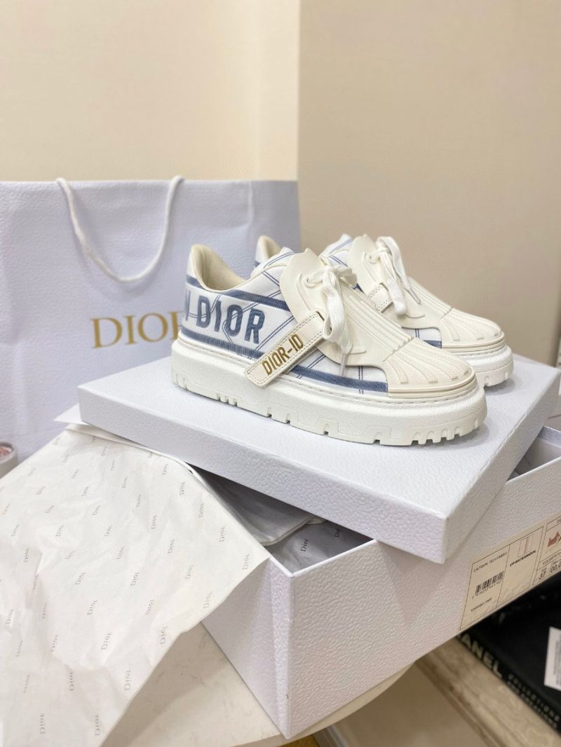 Dior -ID Sneaker White and French Blue Technical Fabric KCK309