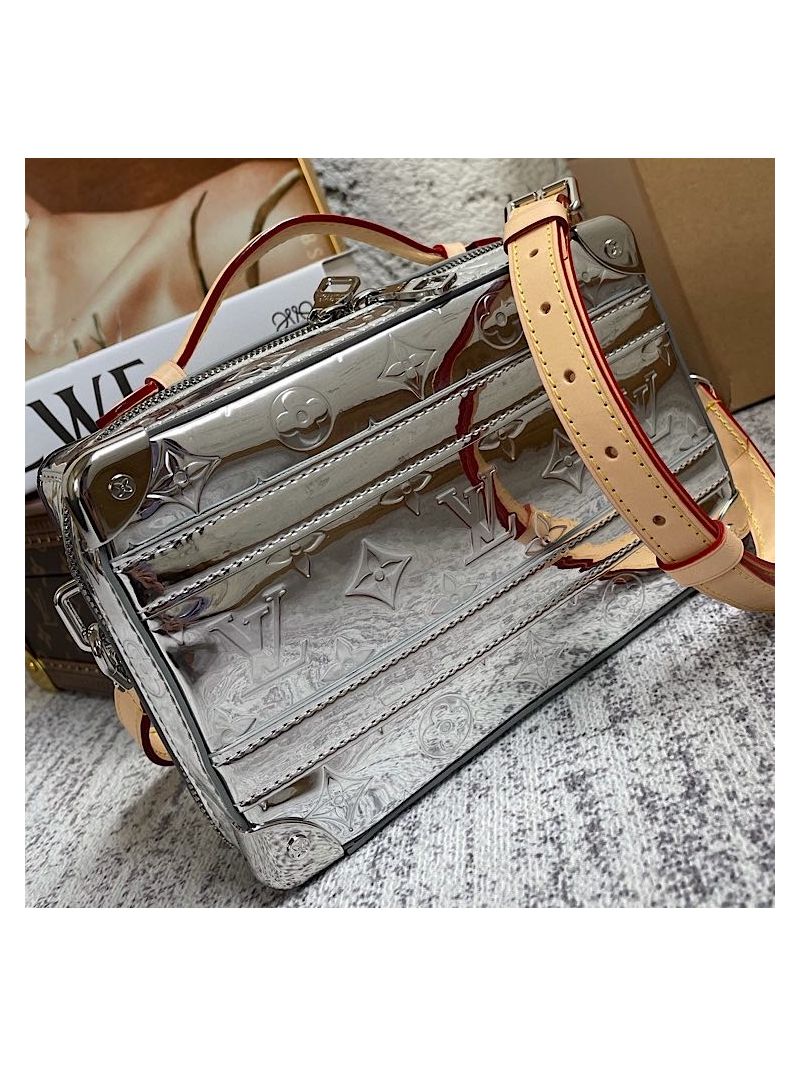 Louis Vuitton LV Handle Trunk M45885 Monogram Mirror Silver