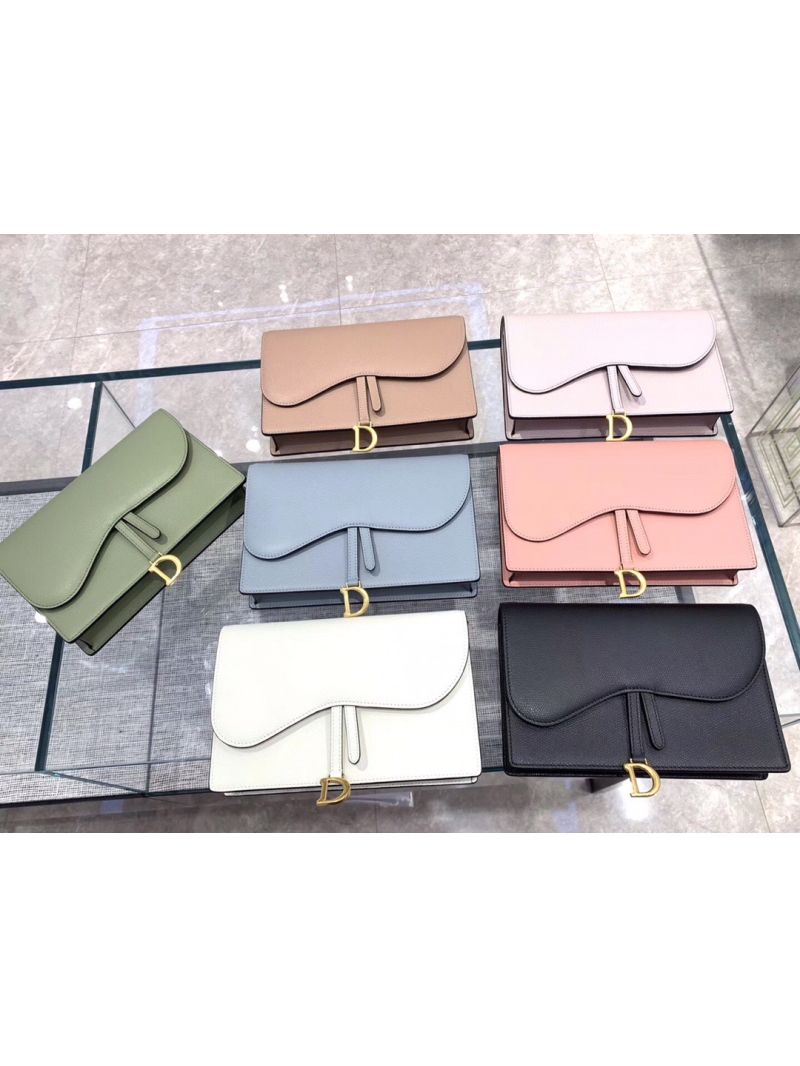 Dior Black Saddle Calfskin Clutch WOC