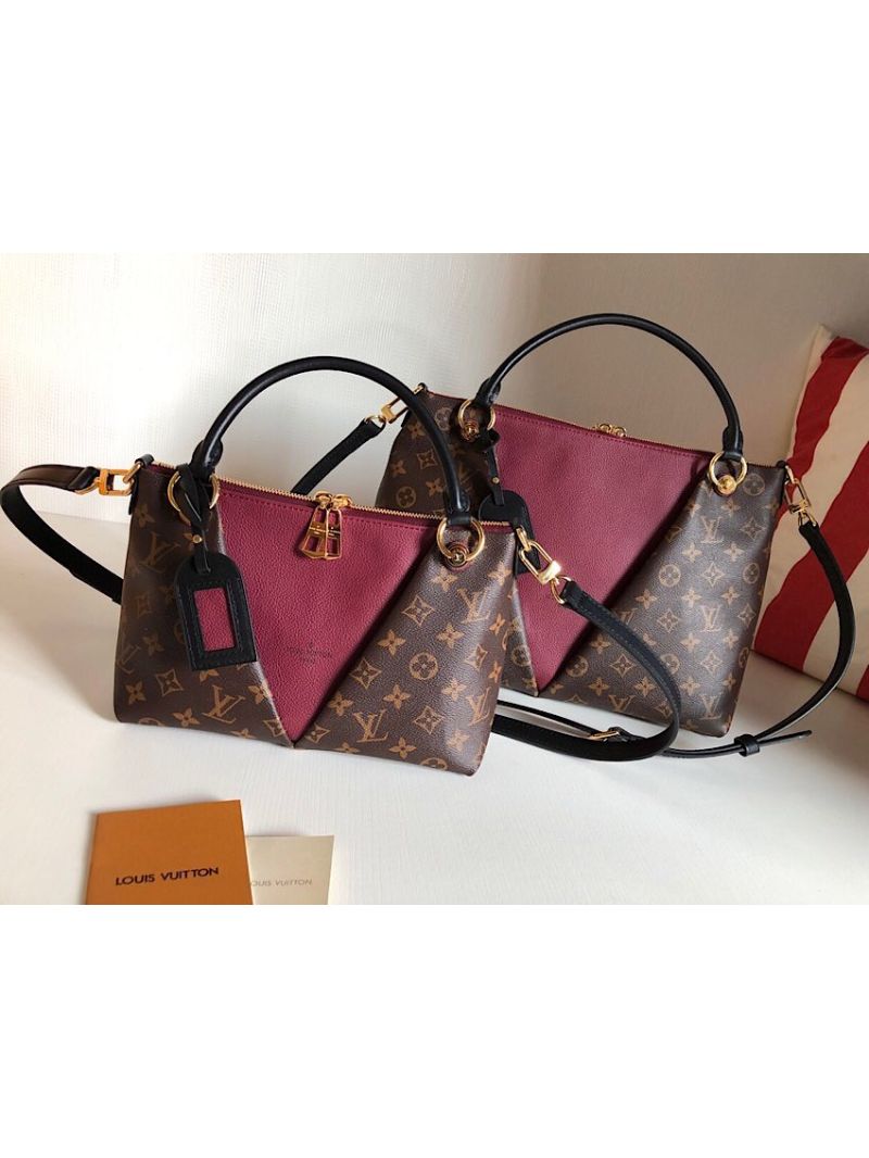 Louis Vuitton LV V Tote Monogram BB/MM M43966/ M43948 Bordeaux