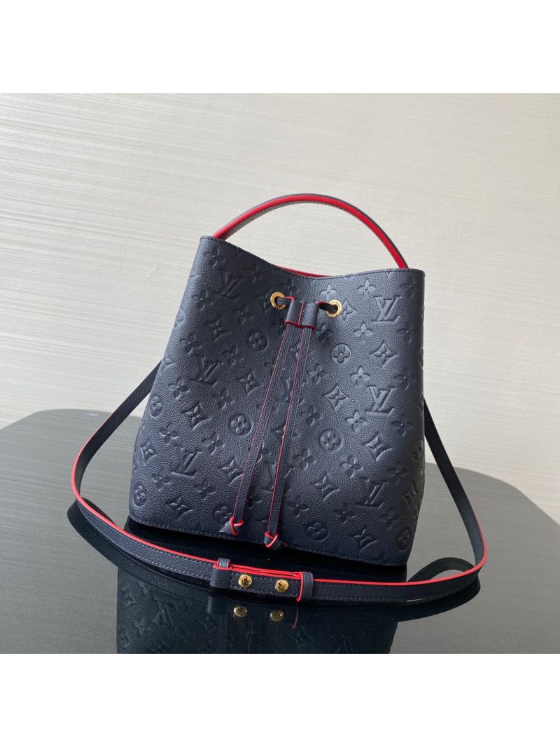 Louis Vuitton LV NeoNoe Mm Monogram Empreinte Leather M45256 Marine Rouge