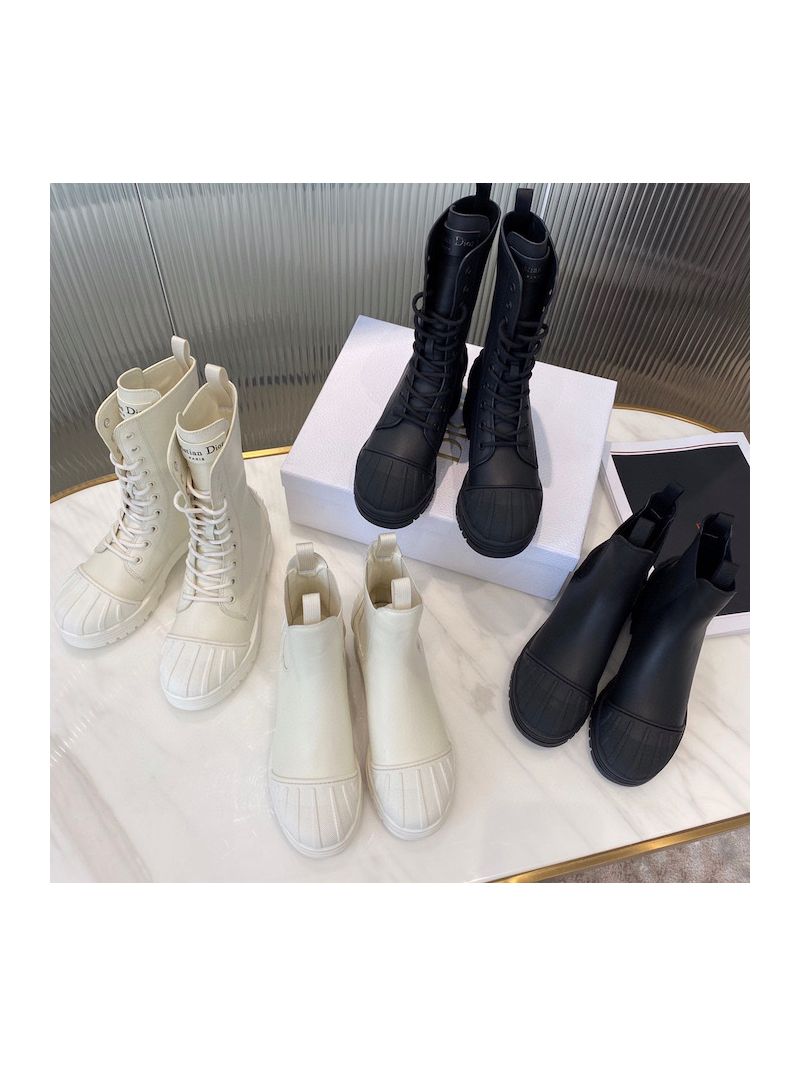 Dior Iron Ankle Boot White Rubber and Calfskin KDI648L