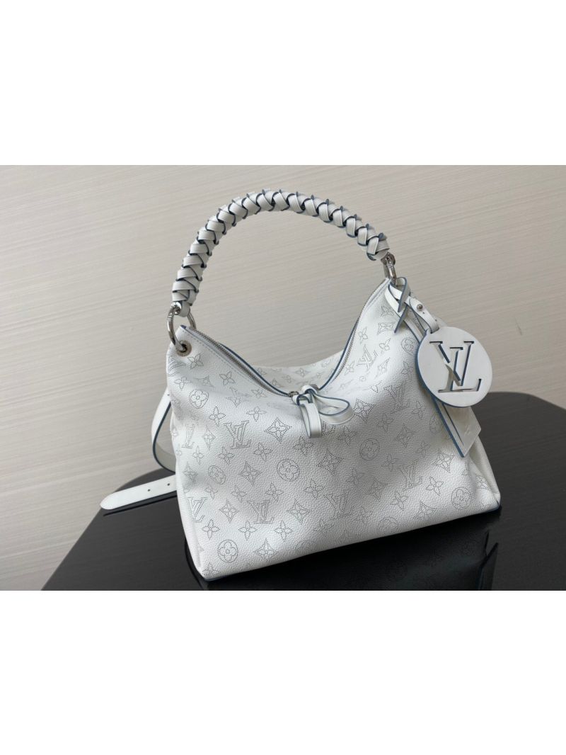 Louis Vuitton LV Beaubourg Hobo MM Mahina Calf M56073 Snow