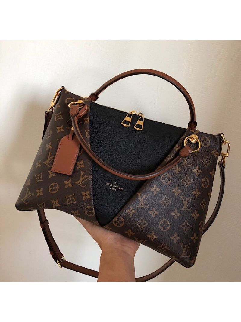 Louis Vuitton LV V Tote Monogram BB/MM M43966/ M43948 Noir