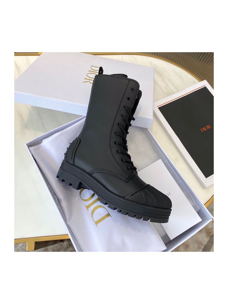 Dior Iron Ankle Boot Black Rubber and Calfskin KDI648L