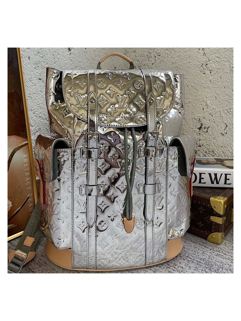 Louis Vuitton LV Christopher PM M58756 Monogram Mirror Silver