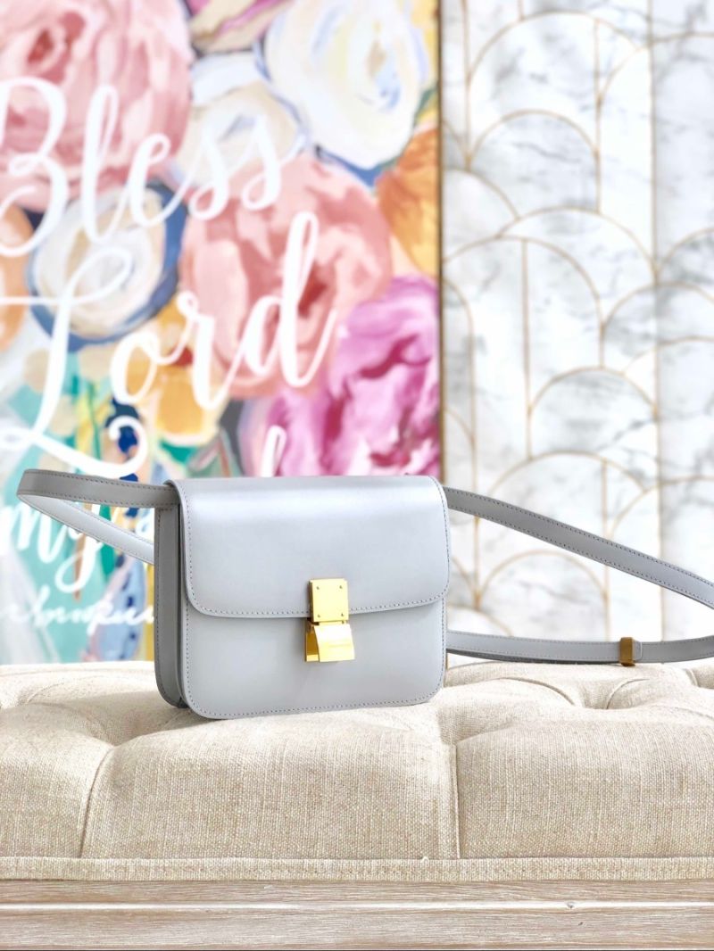 Celine Classic Box Bag in Smooth Calfskin Pearl Grey