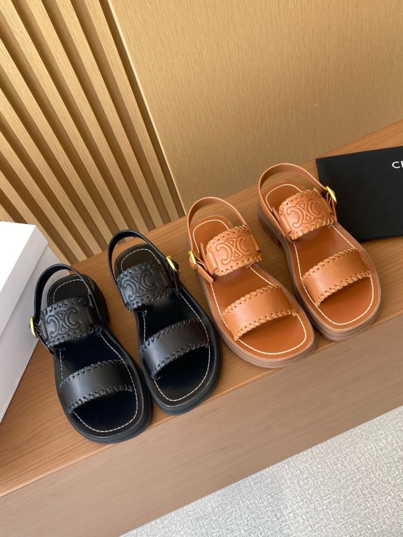 Celine Clea Triomphe Sandal In Calfskin - Végétal Tanning 357824578C